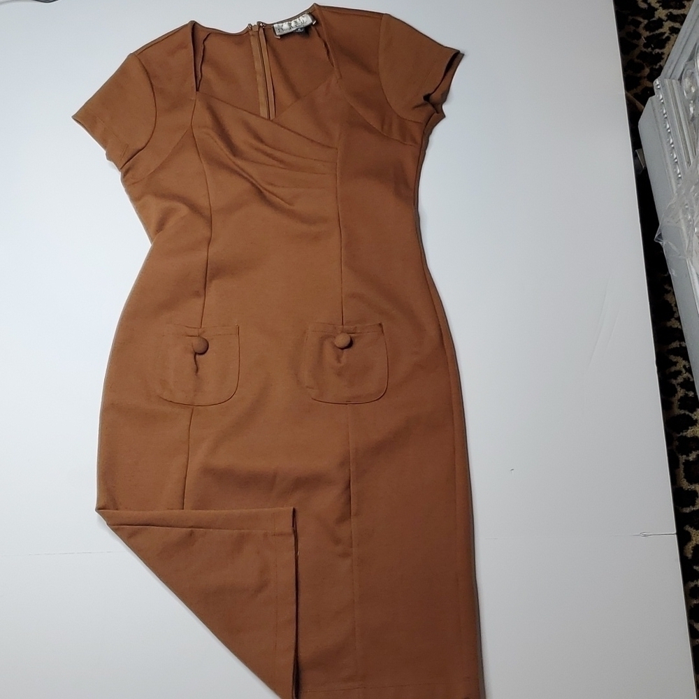 Vintage Mary McFadden Career Dress 10 cap sleeve